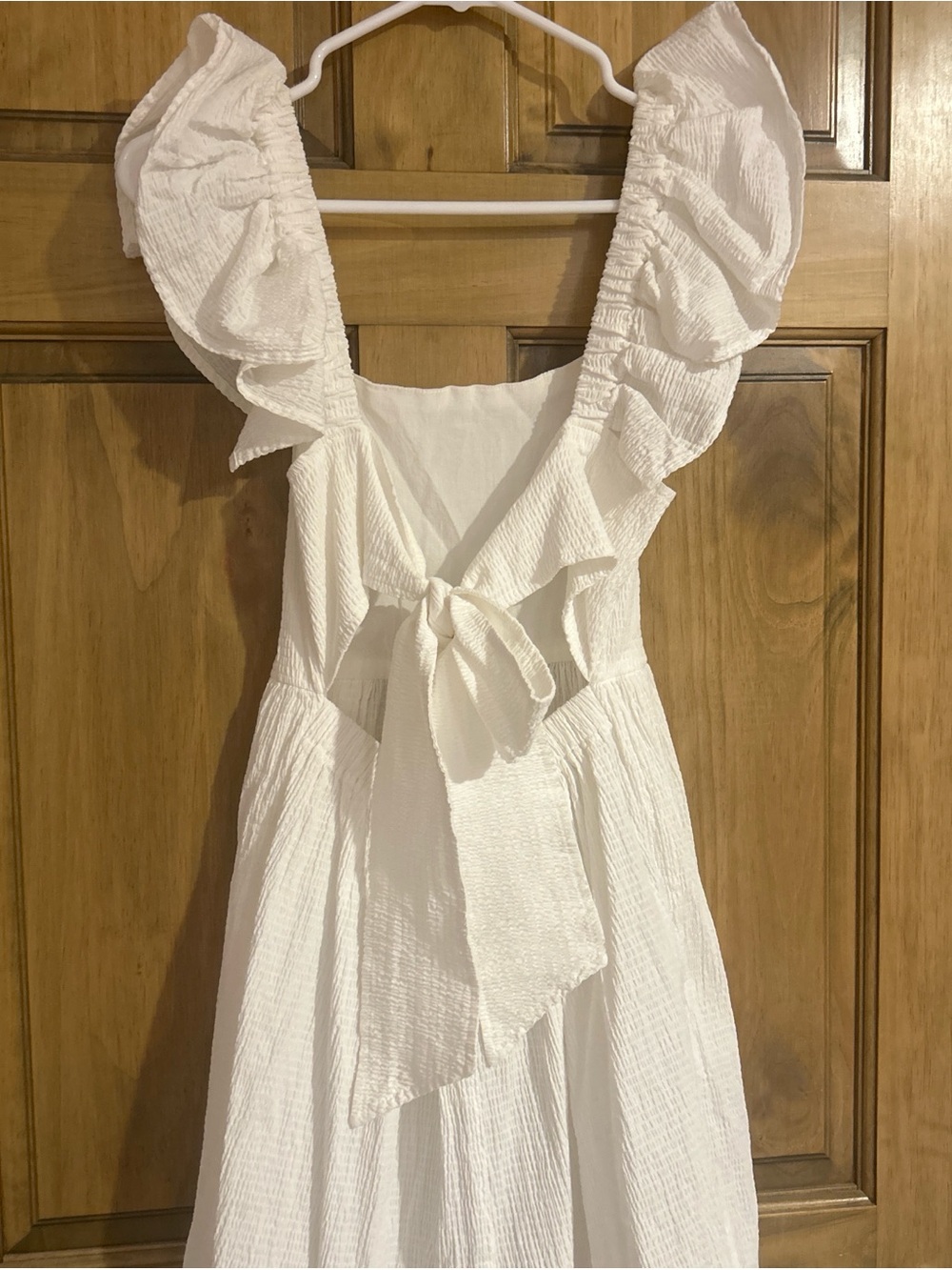 Francesca's Collections White Ruffle Strap Sundress - Picture 2 of 2